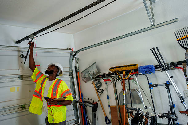 Professional Garage Door Panel Replacement technician working in Blaine County County, NE